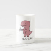 Grappig T Rex Dinosaur Theeliefhebber Gift, Dinosa Porselein Kop (Voorkant)