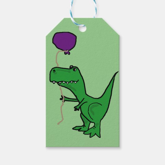 Grappig T-rex Dinosaurus Verjaardagscadeau Label Cadeaulabel (Voorkant)