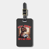 Grappig T-Rex Gamer Citaat Design Bagagelabel (Voorkant verticaal)