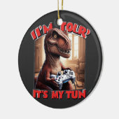 Grappig T-Rex Gamer Citaat Design Keramisch Ornament (Links)