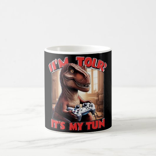 Grappig T-Rex Gamer Citaat Design Koffiemok (Center)