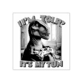 Grappig T-Rex Gamer Citaat Design Rubberstempel (Afrduk)