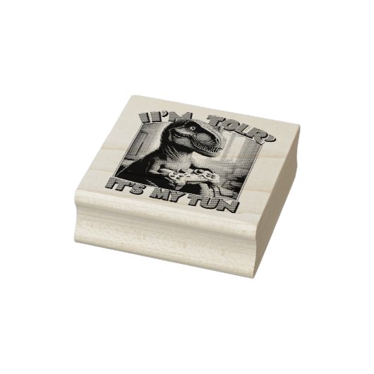 Grappig T-Rex Gamer Citaat Design Rubberstempel (Stempel)