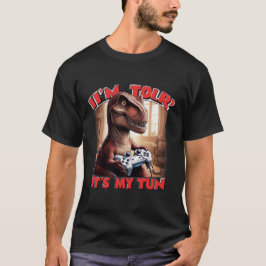 Grappig T-Rex Gamer Citaat Design T-shirt