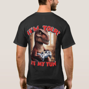 Grappig T-Rex Gamer Citaat Design T-shirt