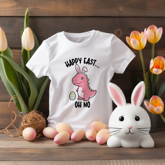 Grappig T-Rex Happy Easter Girl Kinder Shirts