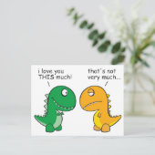 grappig-T-Rex-kleine-armen-cartoon Briefkaart (Staand voorkant)