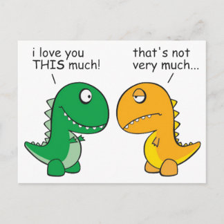 grappig-T-Rex-kleine-armen-cartoon Briefkaart