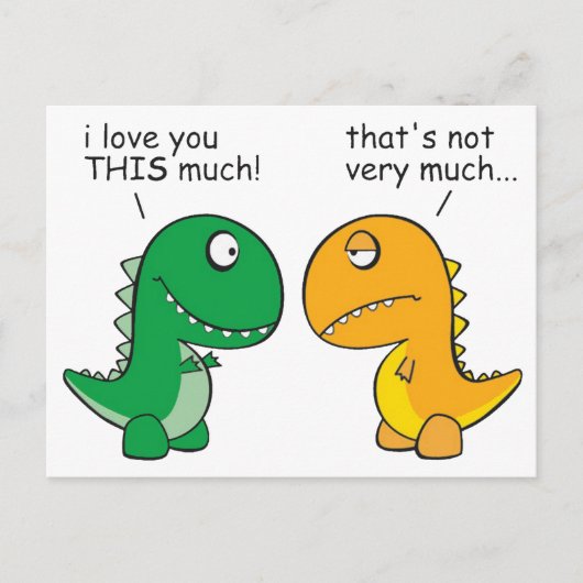 grappig-T-Rex-kleine-armen-cartoon Briefkaart (Voorkant)