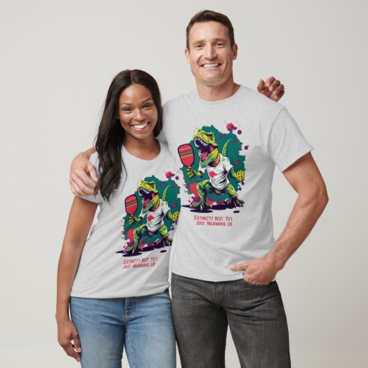 Grappig t-Rex pickleball T-Shirt (Unisex)