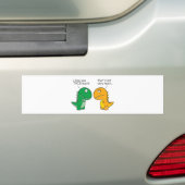 grappig-T-Rex-weesje-cartoon Bumpersticker (Op auto)