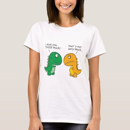 grappig-T-Rex-weesje-cartoon T-shirt (Voorkant)