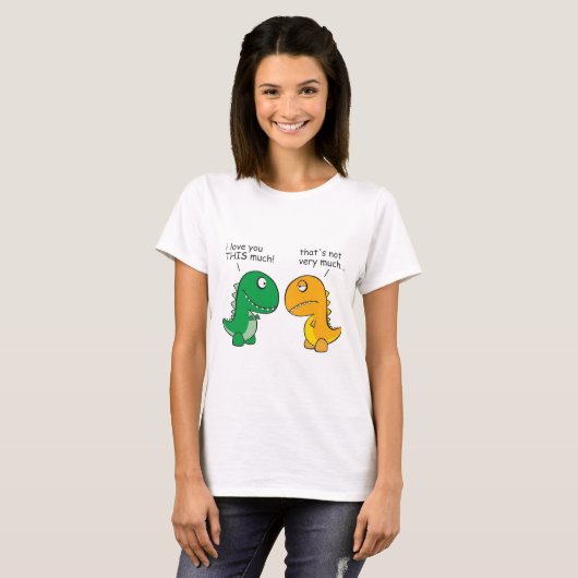 grappig-T-Rex-weesje-cartoon T-shirt (Voorkant volledig)