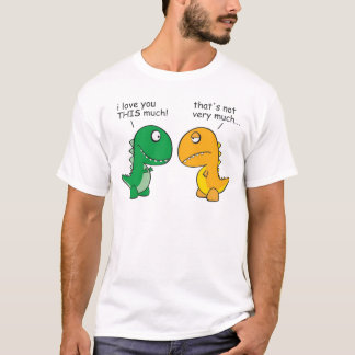 grappig-T-Rex-weesje-cartoon T-shirt