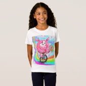 Grappig T-Shirt Circus Acrobat Varken met Lollipop (Voorkant volledig)