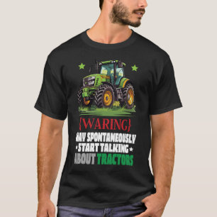 Grappig T-shirt en groene tractor_ boer houdt van