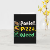 Grappig T-shirt Football Pizza Weed Voor Liefhebbe Kaart (Gele Bloem)