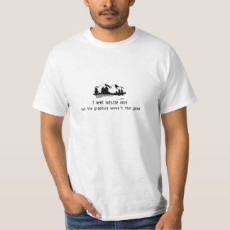grappig t-shirt ging naar buiten zodra het t-shirt