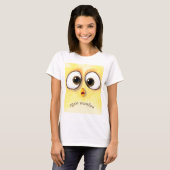 Grappig T-shirt grote verrassde ogen - aangepaste  (Voorkant volledig)