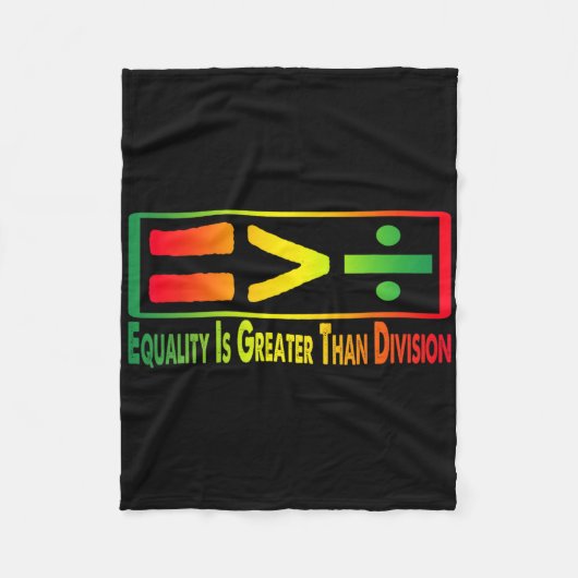 Grappig T-shirt Juneteenth Gelijkheid Is Groter Da Fleece Deken (Voorkant)
