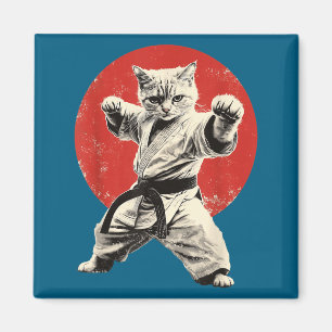 Grappig T-shirt Kat Karate Judo Japan Japans Magneet