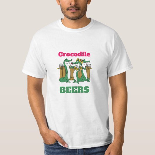 GRAppig! T-shirt Krokodil BIERTJES - Grappig (Voorkant)