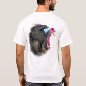 Grappig T-shirt met Angry Mandrill en aangepaste t (Achterkant)