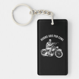 Grappig T-Shirt met Biker Attitude - Hoorns zijn v Sleutelhanger