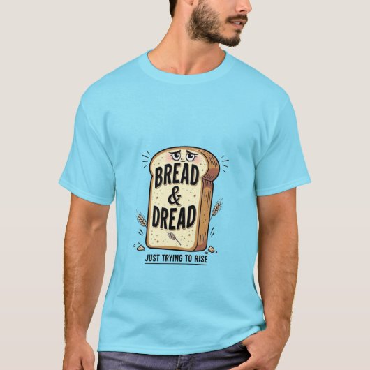 Grappig T-Shirt met Brood & Angst (Voorkant)