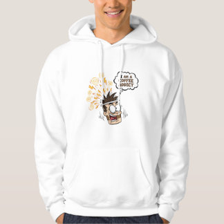 Grappig T-shirt met cartoon hoodie voor koffievers