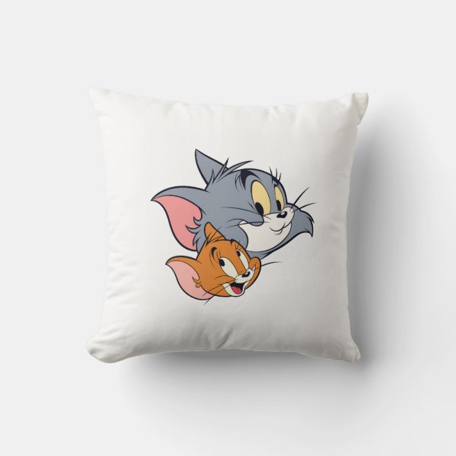 Grappig T-shirt met cartoonduo Kussen (Voorkant)