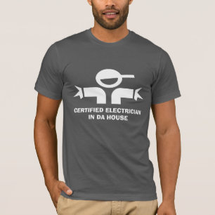Grappig T-shirt met citaat voor elektriciens