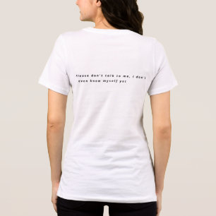 Grappig T-shirt met citaat voor introvert - Praat