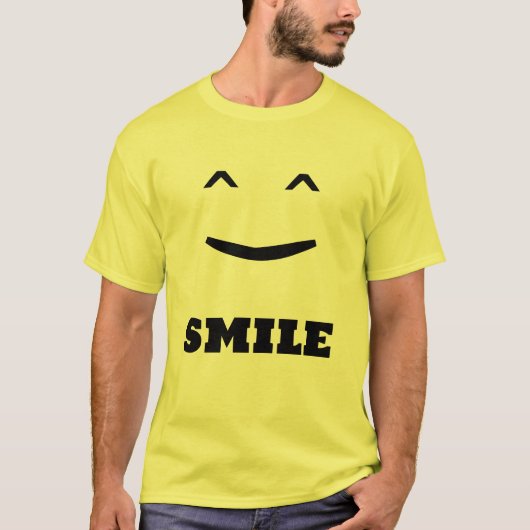 Grappig T-shirt met een Smile Face Emoji (Voorkant)