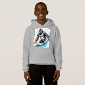 Grappig T-shirt met gorilla die surft (Voorkant volledig)