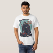 Grappig T-shirt met Grim Reaper – “Ik kom iedereen (Voorkant volledig)