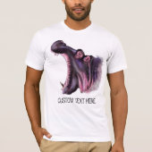 Grappig T-shirt met grote nijlpaard en aangepaste (Voorkant)