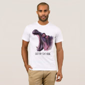 Grappig T-shirt met grote nijlpaard en aangepaste (Voorkant volledig)