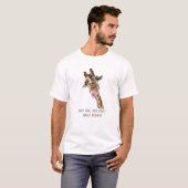 Grappig T-shirt met Happy Giraffe - Custom Text (Voorkant volledig)