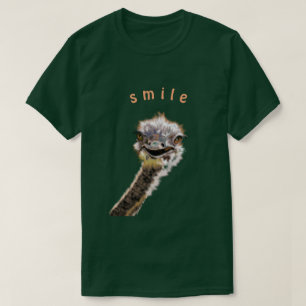 Grappig T-shirt met Happy Struisvogel - aangepaste