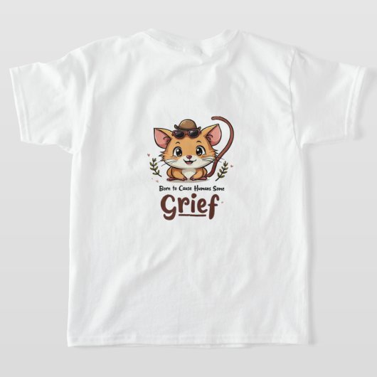 Grappig T-shirt met knaagdier voor kinderen (Laag Achter)
