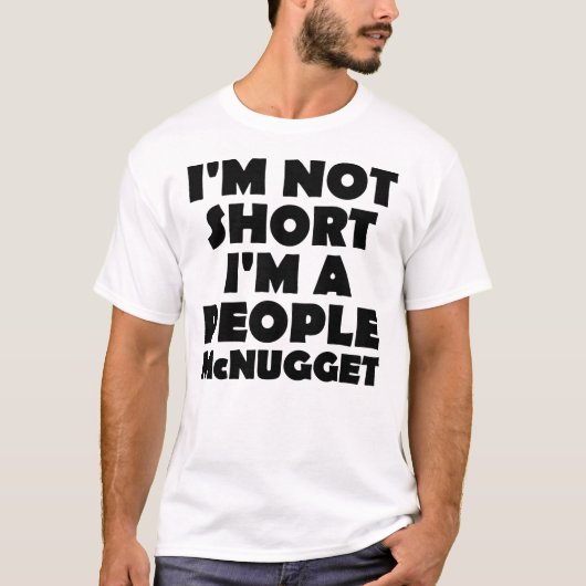 Grappig T-Shirt met Korte Mensen Notitie (Voorkant)