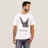 Grappig T-shirt met krokodil met aangepaste tekst (Voorkant volledig)