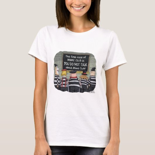 Grappig T-Shirt met mimes. (Voorkant)