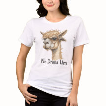 Grappig T-shirt met 'No Drama Llama' voor Dierenli