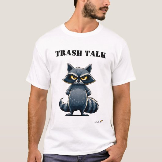 Grappig T-shirt met praterige wasbeer (Voorkant)