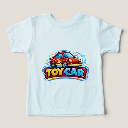 Grappig T-Shirt met Speelgoedauto voor Kinderen |  (Design voorkant)