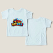Grappig T-Shirt met Speelgoedauto voor Kinderen |  (Ontwerp Voorkant & Achterkant)