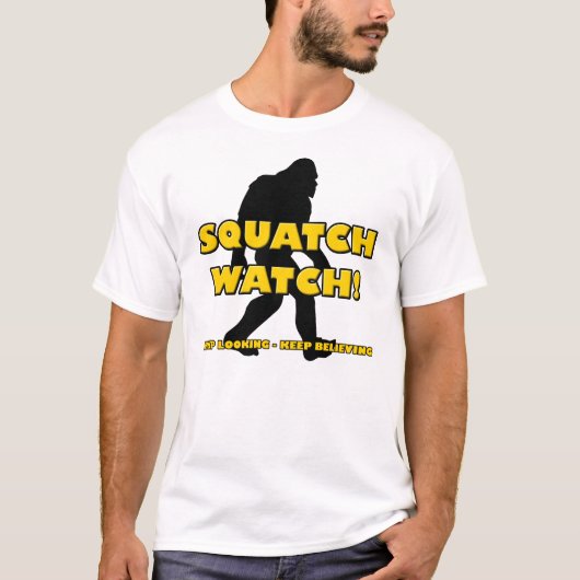 Grappig T-shirt met Squatch Watch Sasquatch Bigfoo (Voorkant)