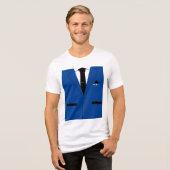 Grappig T-shirt met Stropdas en pak - Custom Name  (Voorkant volledig)
